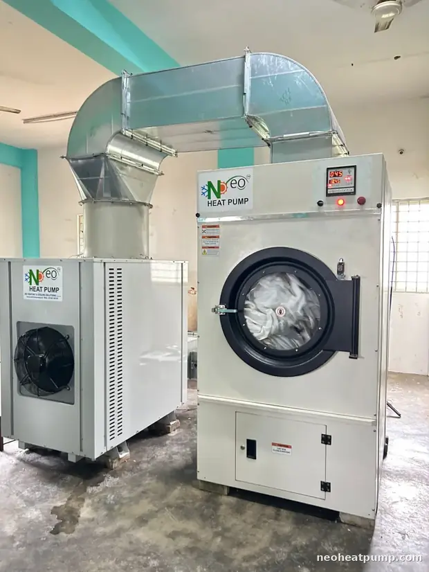 Neo branded heat pump tumble dryer commissioned on site