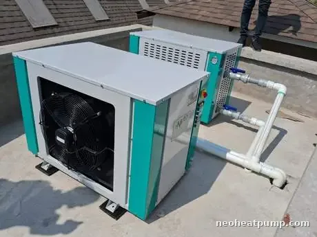 Neo swimming pool heat pump system